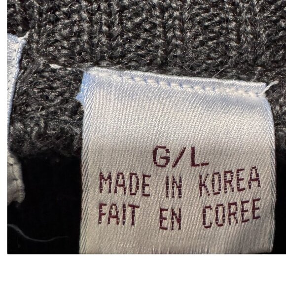 Nino Foriero Vintage Knitted Leather Trim Sweater Cardigan men's large, grandpa - Picture 5 of 7